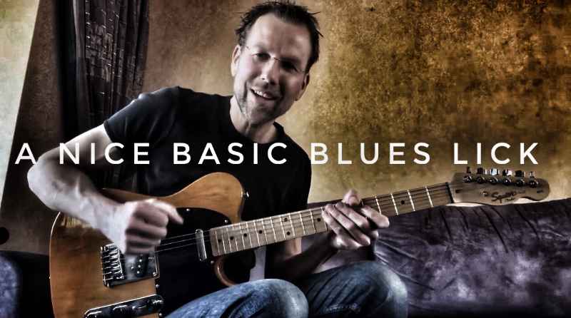 Basic blues guitar lick - key of A