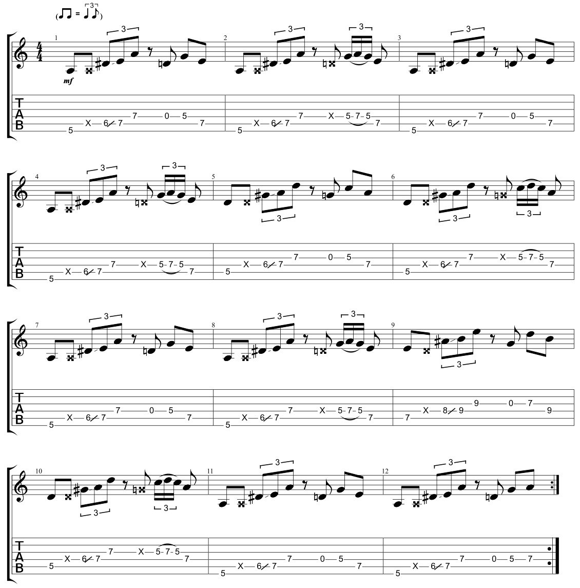 Cooles Blues Shuffle Riff 5