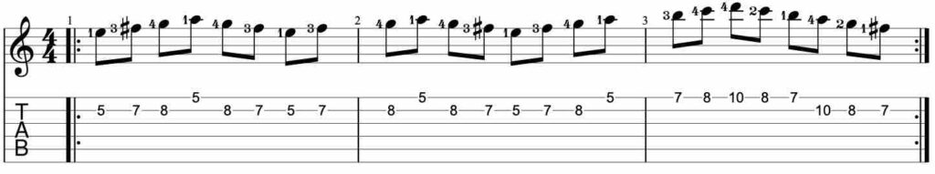 Speed building guitar lick exercise #2