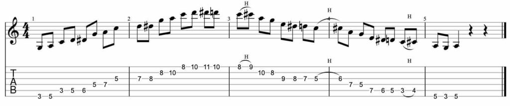 Speed building guitar lick exercise #4