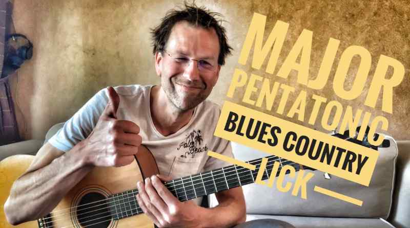 Major Pentatonic Blues Country Lick